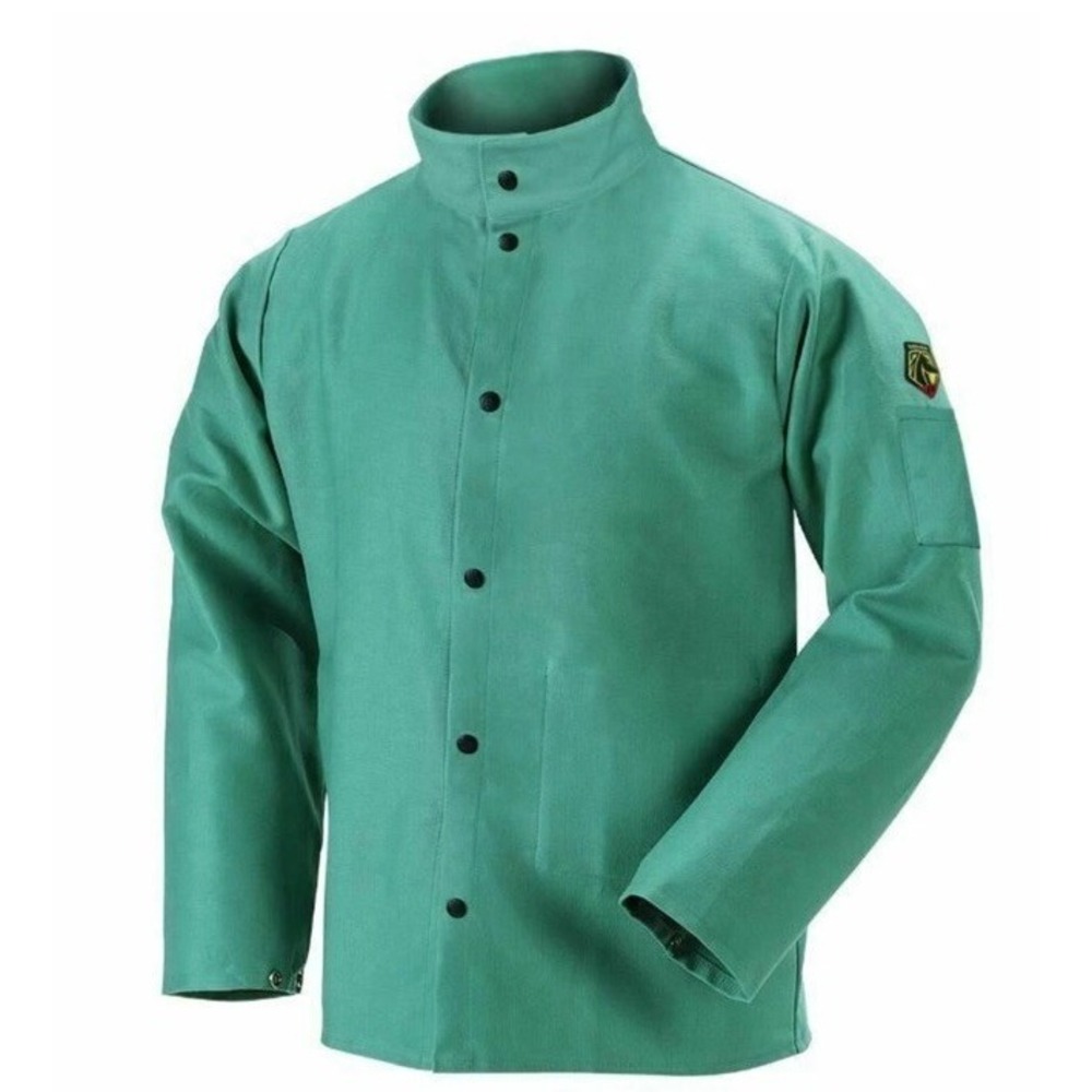 Black Stallion F9-30C 9oz. 30" Cotton FR Green Welding Jacket XL NWT